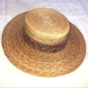 NWT Wide Brim Tan Raffia Hat